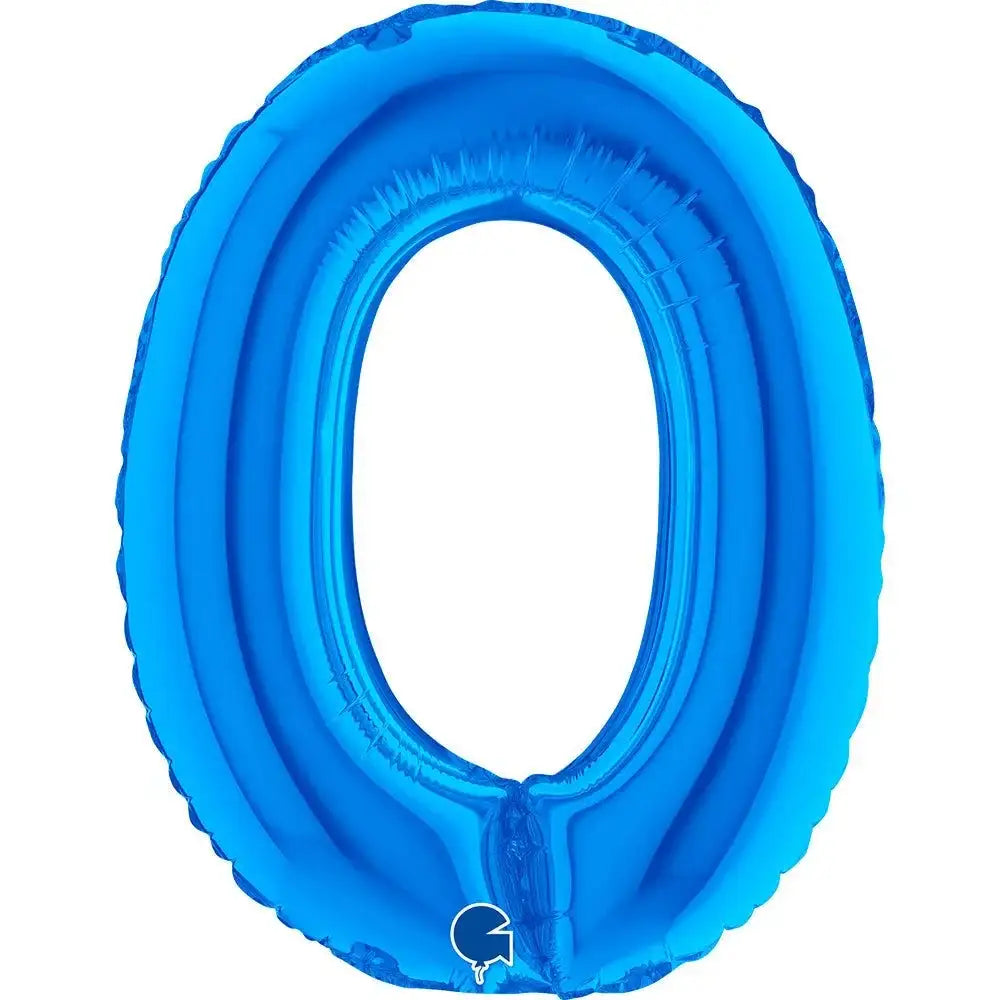 Letter Ballon O Blauw - 35 cm - Ballonnenshop.nl