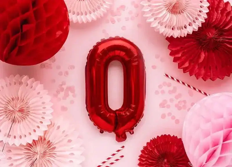Letter Ballon O Rood - 35 cm - Ballonnenshop.nl