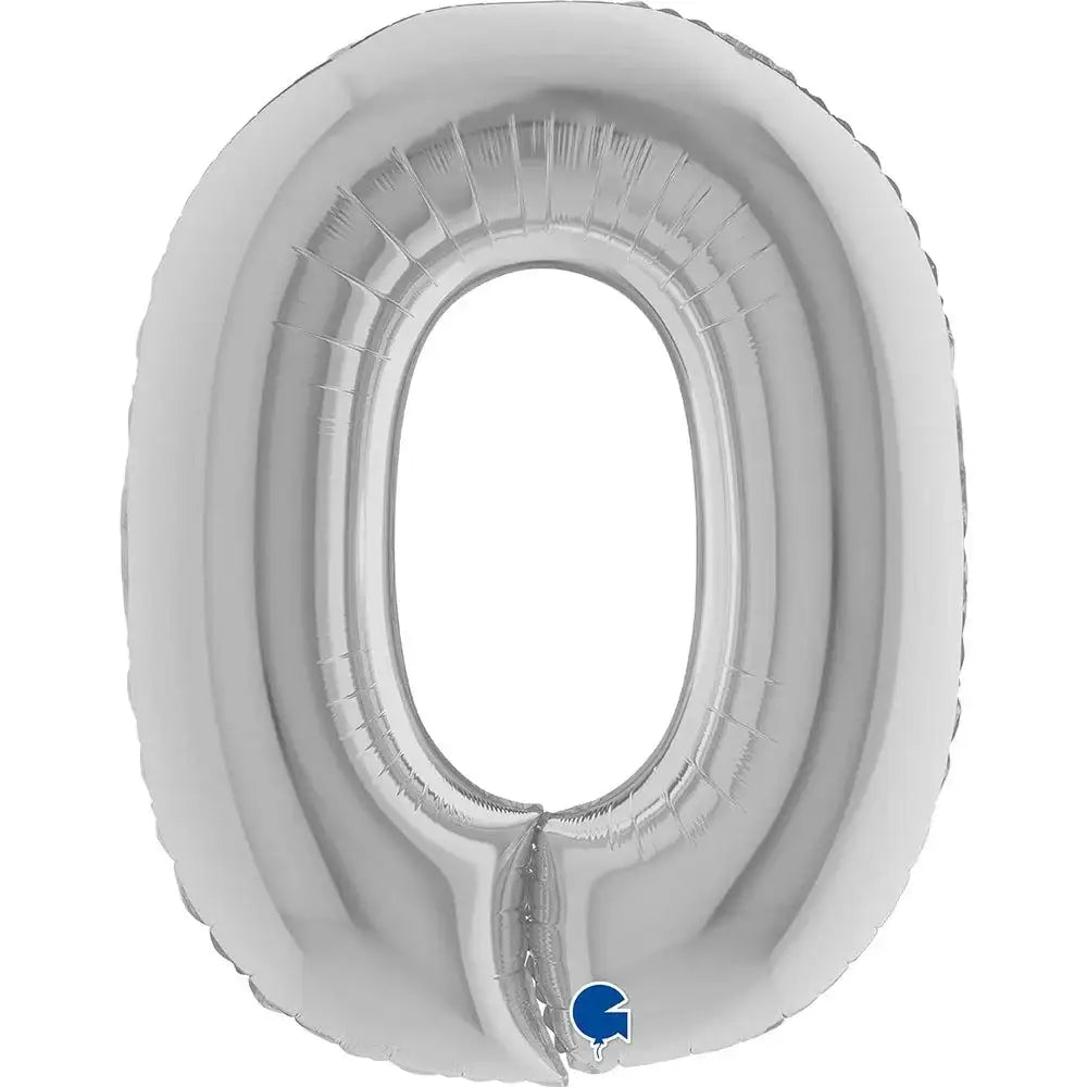 Letter Ballon O Zilver 102 cm - Ballonnenshop.nl