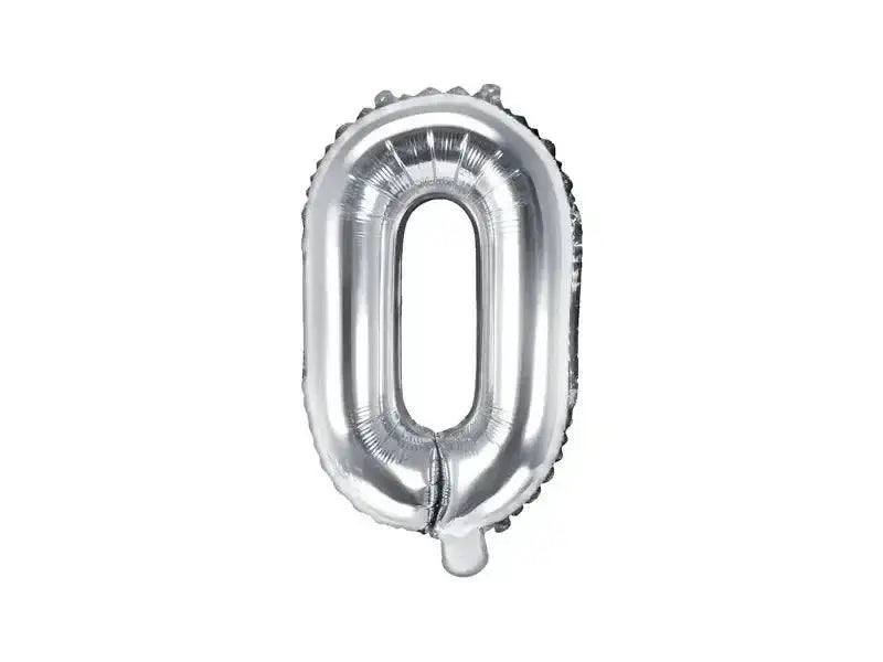 Letter Ballon O Zilver - 35 cm - Ballonnenshop.nl