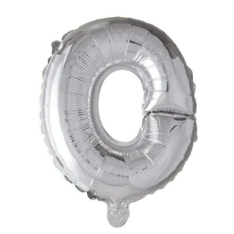 Letter Ballon O - Zilver - 41 cm - Ballonnenshop.nl