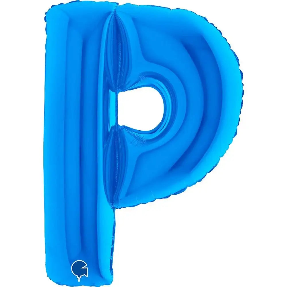 Letter Ballon P Blauw - 102 cm - Ballonnenshop.nl