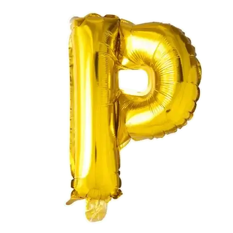Letter Ballon P - Goud - 41 cm - Ballonnenshop.nl