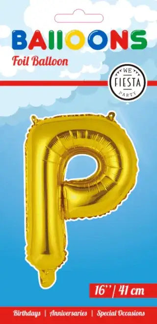 Letter Ballon P - Goud - 41 cm - Ballonnenshop.nl