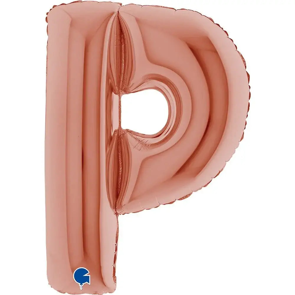Letter Ballon P Rose Goud - 102 cm - Ballonnenshop.nl