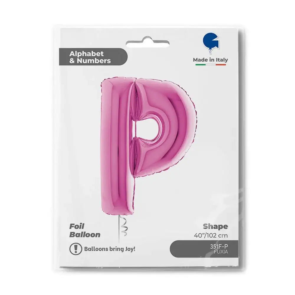 Letter Ballon P Roze - 102 cm - Ballonnenshop.nl