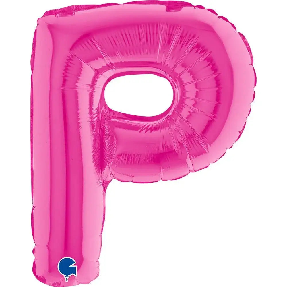 Letter Ballon P Roze - 35 cm - Ballonnenshop.nl