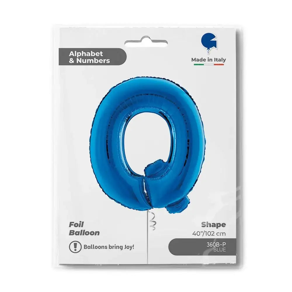 Letter Ballon Q Blauw - 102 cm - Ballonnenshop.nl
