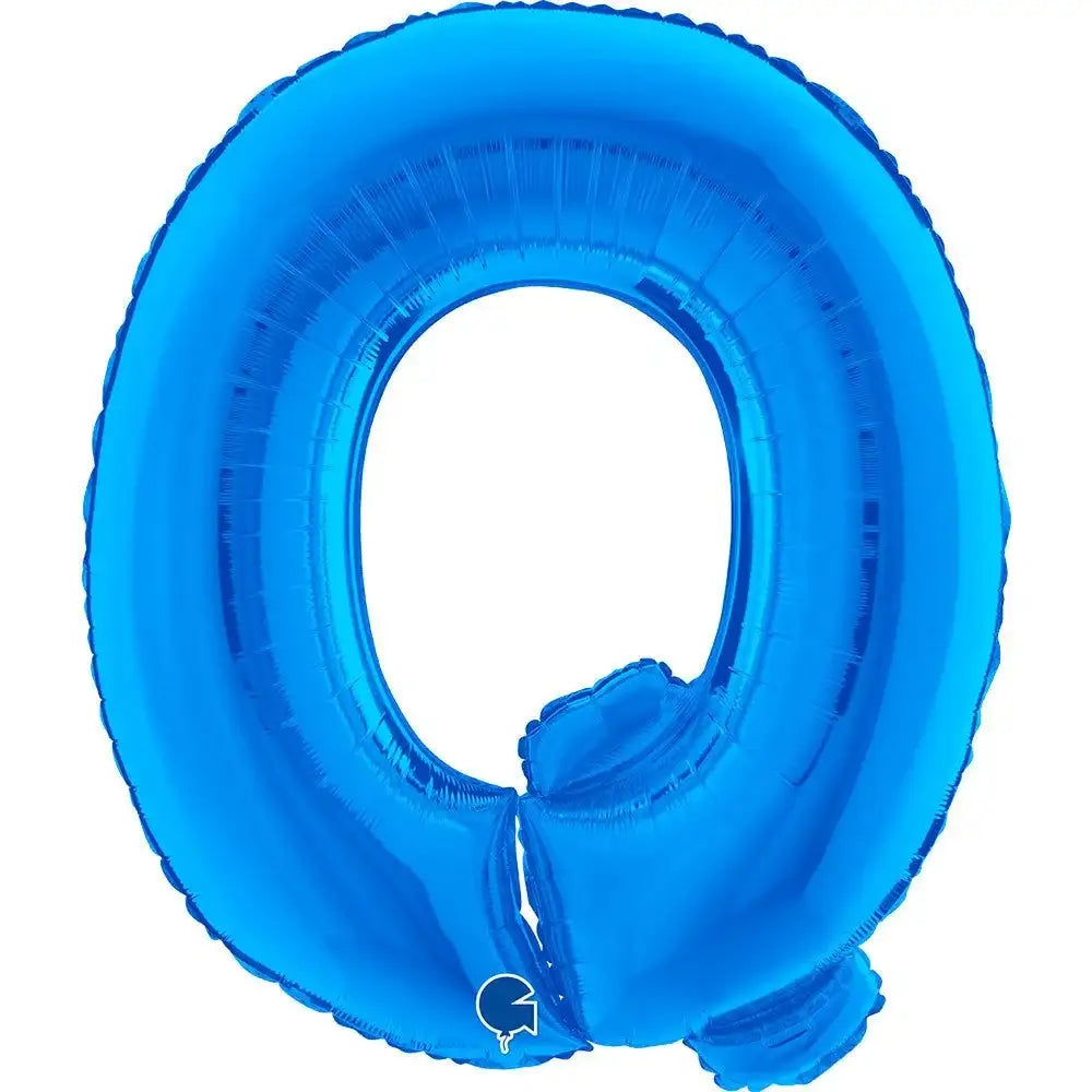 Letter Ballon Q Blauw - 102 cm - Ballonnenshop.nl