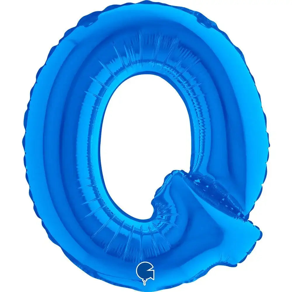 Letter Ballon Q Blauw - 35 cm - Ballonnenshop.nl