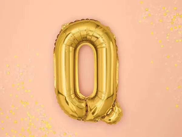 Letter Ballon Q Goud - 35 cm - Ballonnenshop.nl