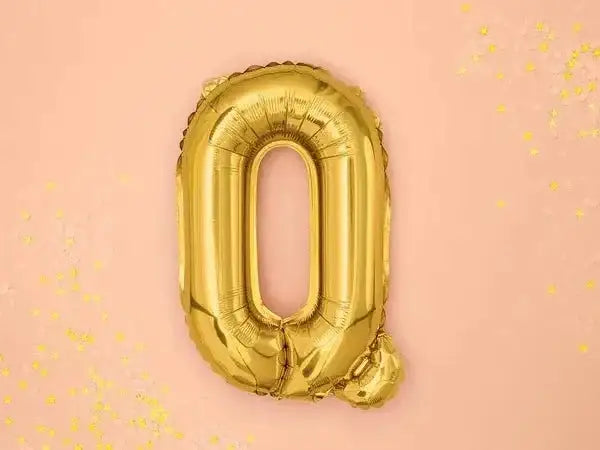 Letter Ballon Q Goud - 35 cm - Ballonnenshop.nl