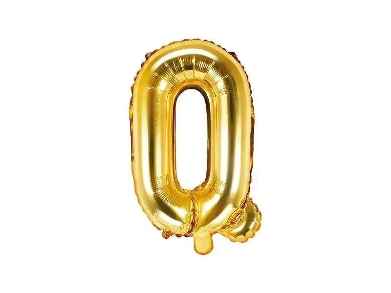 Letter Ballon Q Goud - 35 cm - Ballonnenshop.nl