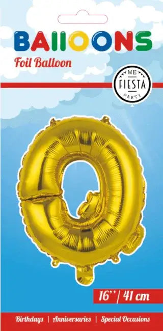 Letter Ballon Q - Goud - 41 cm - Ballonnenshop.nl