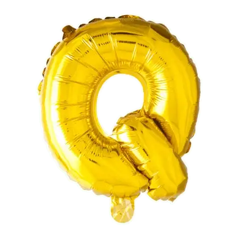 Letter Ballon Q - Goud - 41 cm - Ballonnenshop.nl