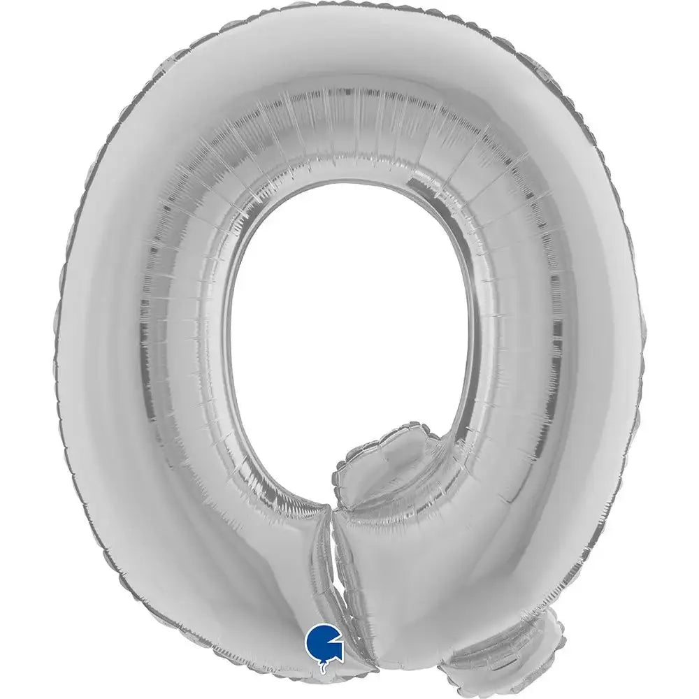 Letter Ballon Q Zilver 102 cm - Ballonnenshop.nl