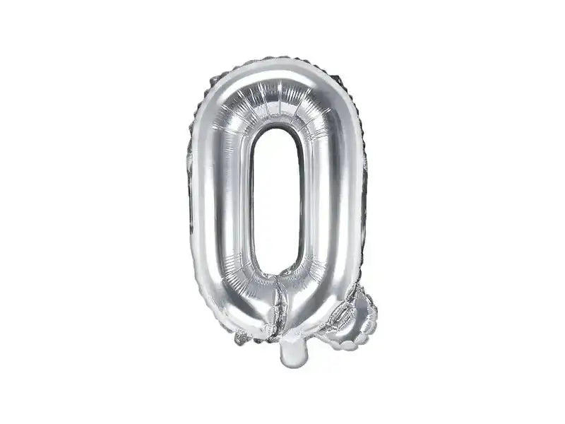 Letter Ballon Q Zilver - 35 cm - Ballonnenshop.nl