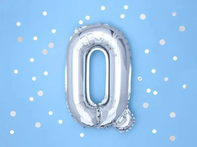 Letter Ballon Q Zilver - 35 cm - Ballonnenshop.nl