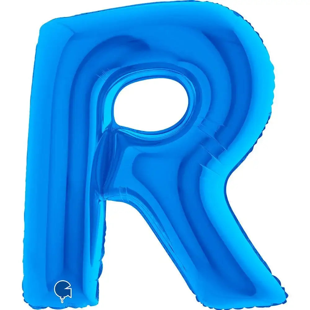 Letter Ballon R Blauw - 102 cm - Ballonnenshop.nl