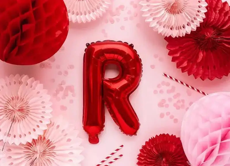 Letter Ballon R Rood - 35 cm - Ballonnenshop.nl