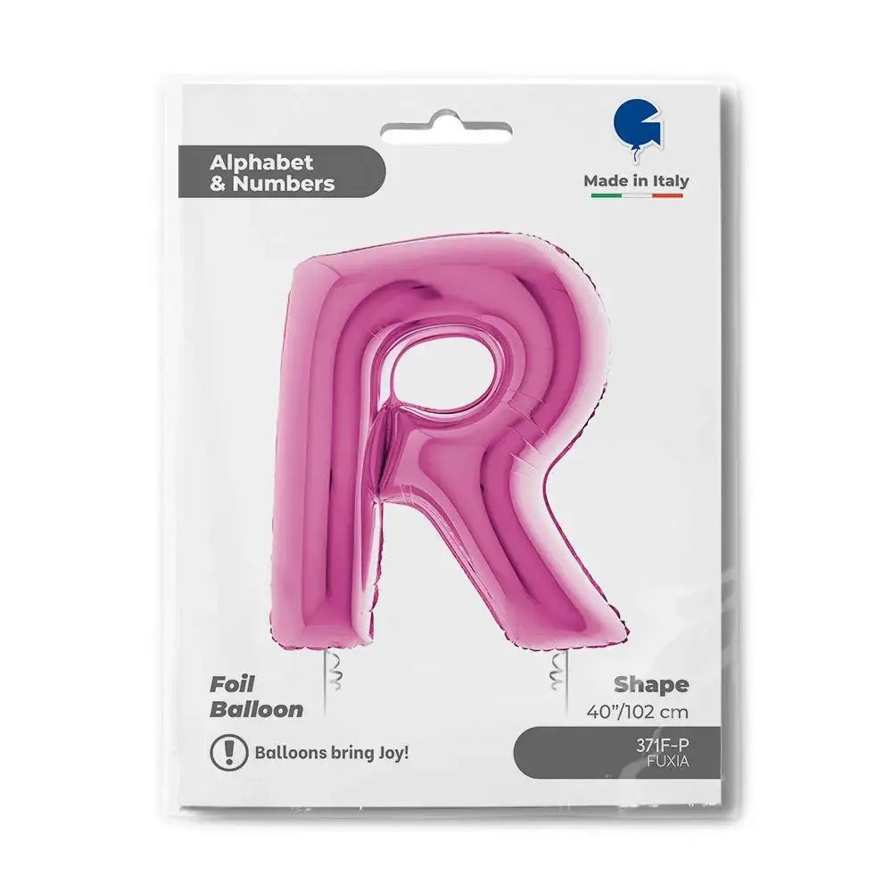 Letter Ballon R Roze - 102 cm - Ballonnenshop.nl