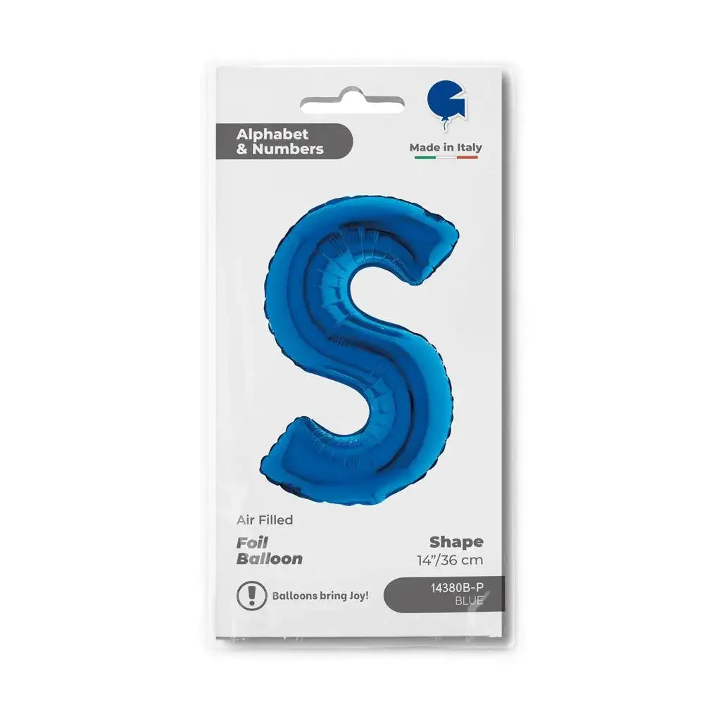 Letter Ballon S Blauw - 35 cm - Ballonnenshop.nl
