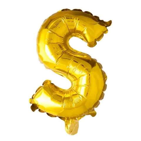 Letter Ballon S - Goud - 41 cm - Ballonnenshop.nl