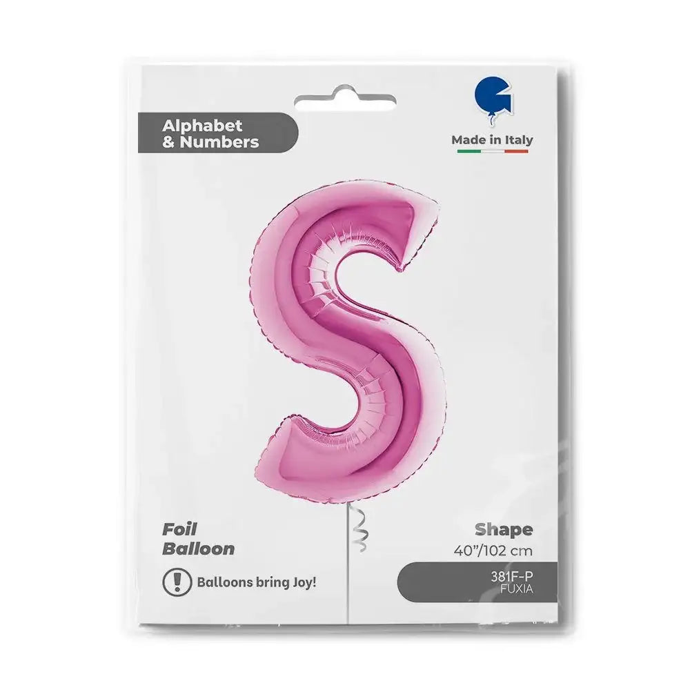 Letter Ballon S Roze - 102 cm - Ballonnenshop.nl