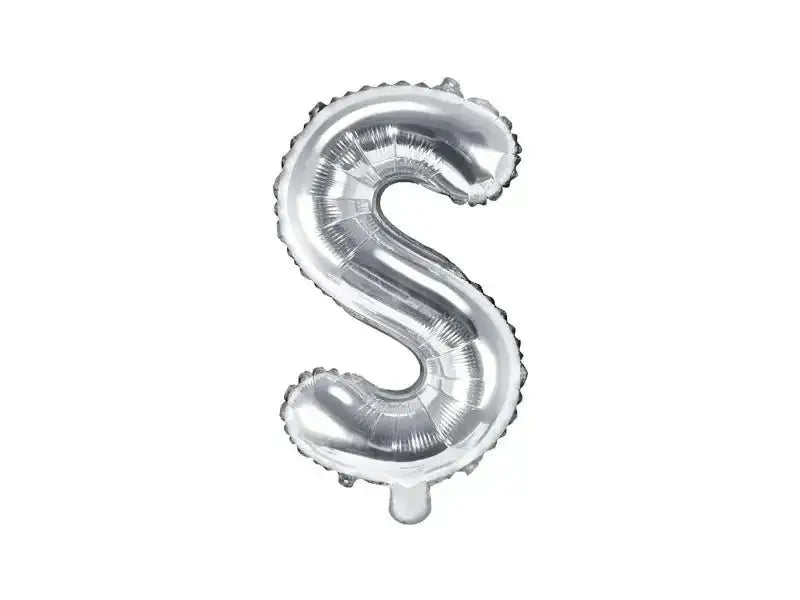 Letter Ballon S Zilver - 35 cm - Ballonnenshop.nl