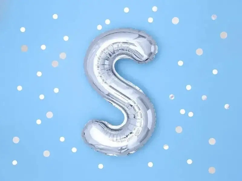 Letter Ballon S Zilver - 35 cm - Ballonnenshop.nl