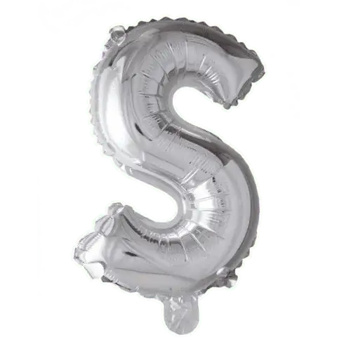 Letter Ballon S - Zilver - 41 cm - Ballonnenshop.nl