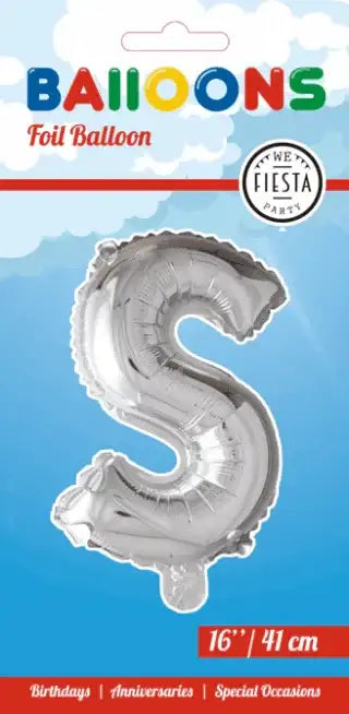 Letter Ballon S - Zilver - 41 cm - Ballonnenshop.nl