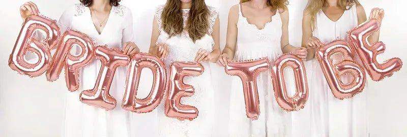 Letter Ballon T Rose Goud - 35 cm - Ballonnenshop.nl