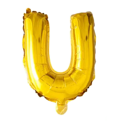 Letter Ballon U - Goud - 41 cm - Ballonnenshop.nl