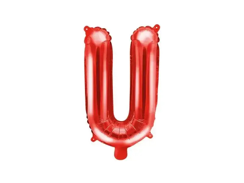 Letter Ballon U Rood - 35 cm - Ballonnenshop.nl