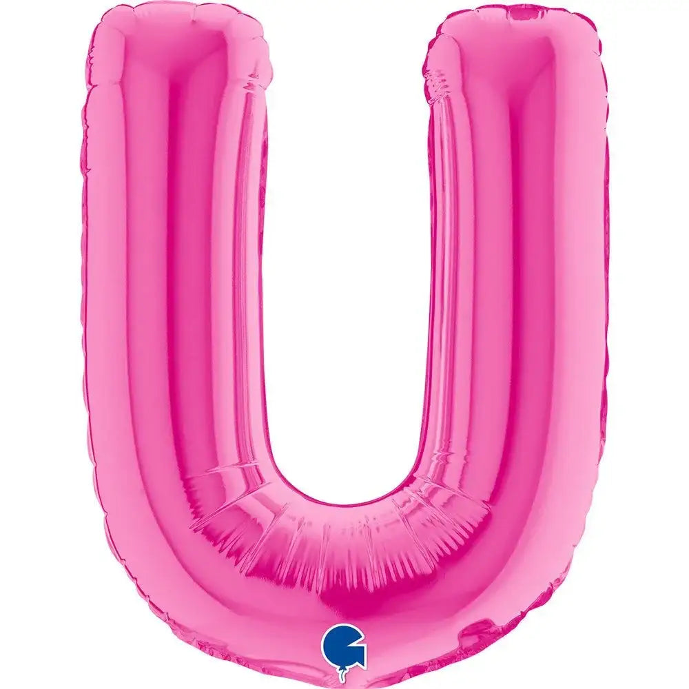 Letter Ballon U Roze - 35 cm - Ballonnenshop.nl