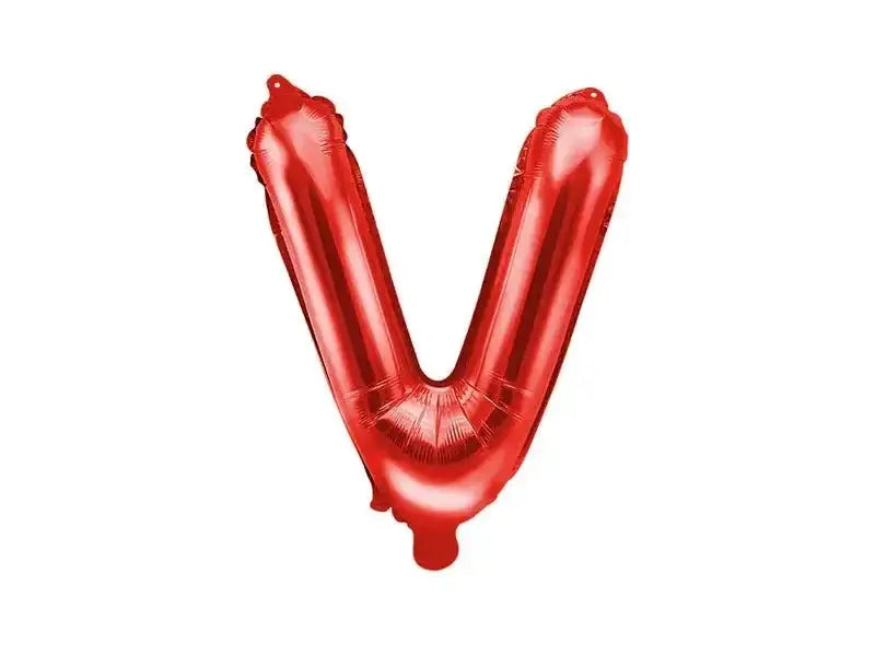 Letter Ballon V Rood - 35 cm - Ballonnenshop.nl