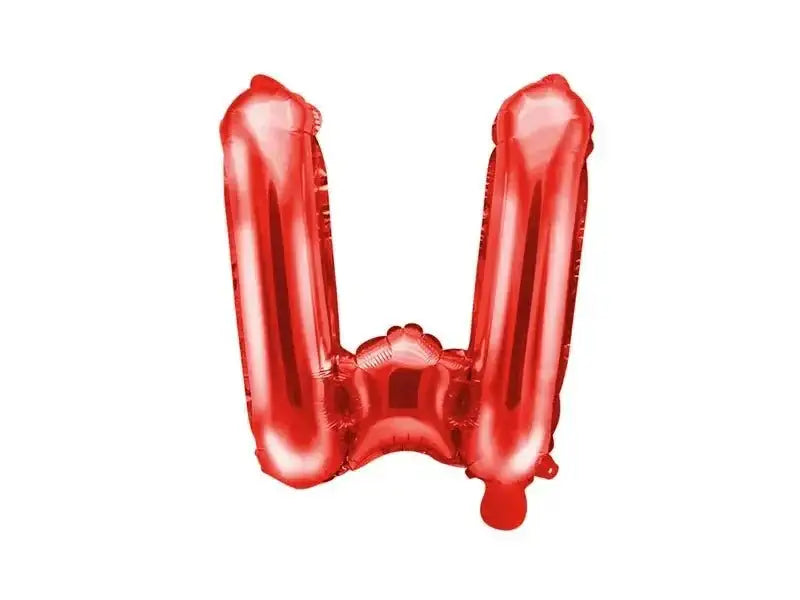 Letter Ballon W Rood - 35 cm - Ballonnenshop.nl