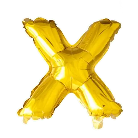 Letter Ballon X - Goud - 41 cm - Ballonnenshop.nl