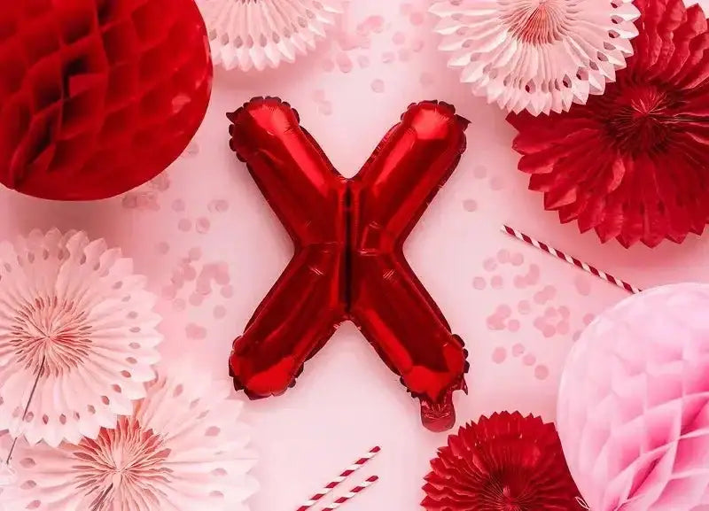 Letter Ballon X Rood - 35 cm - Ballonnenshop.nl
