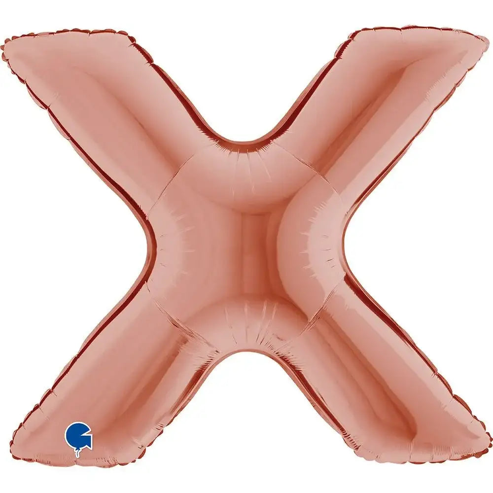 Letter Ballon X Rose Goud - 102 cm - Ballonnenshop.nl