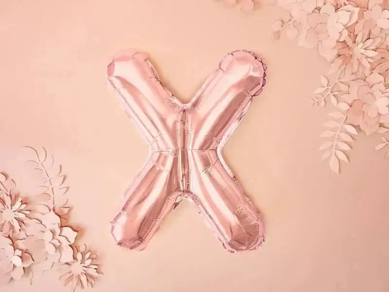 Letter Ballon X Rose Goud - 35 cm - Ballonnenshop.nl