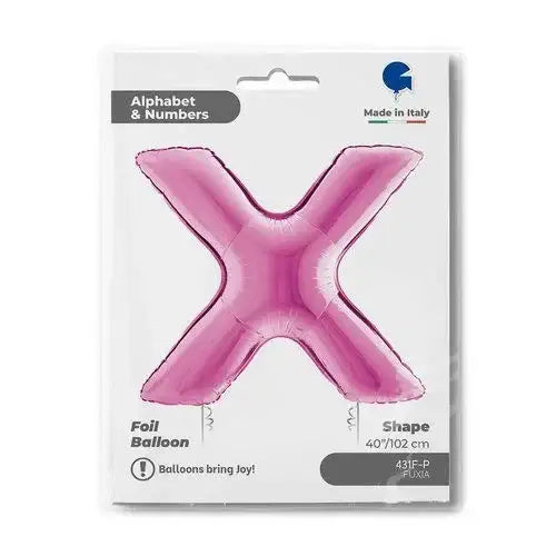 Letter Ballon X Roze - 102 cm - Ballonnenshop.nl