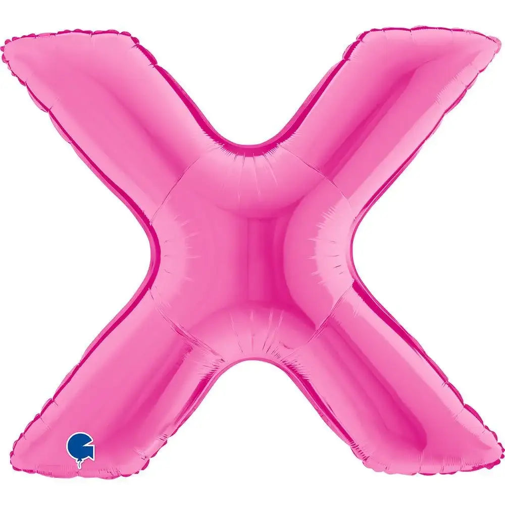 Letter Ballon X Roze - 102 cm - Ballonnenshop.nl