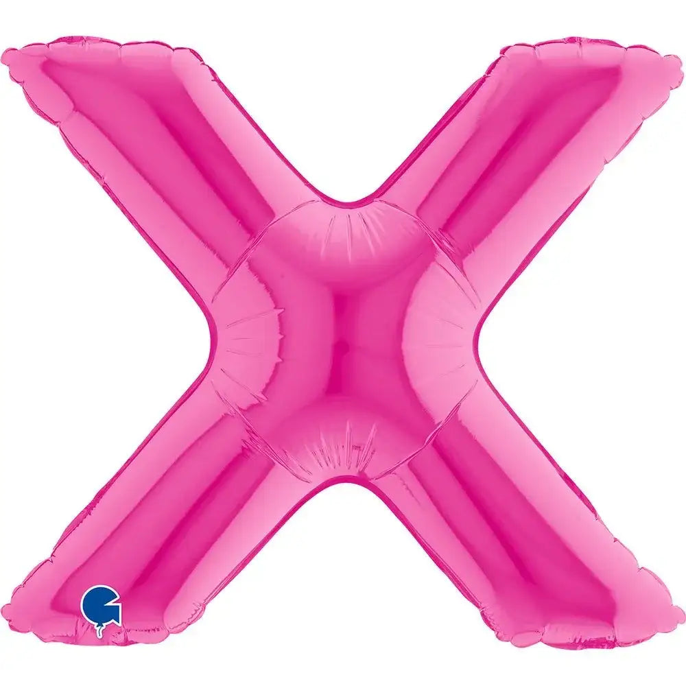 Letter Ballon X Roze - 35 cm - Ballonnenshop.nl