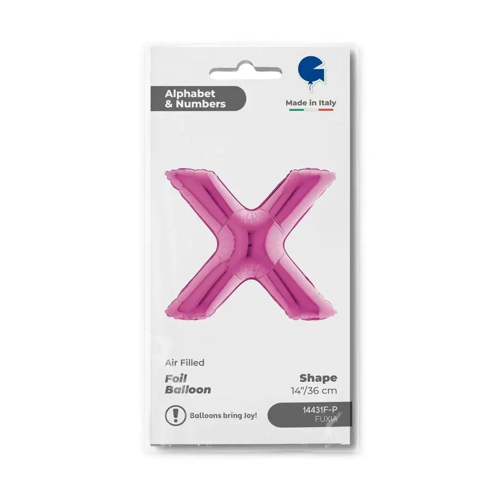 Letter Ballon X Roze - 35 cm - Ballonnenshop.nl