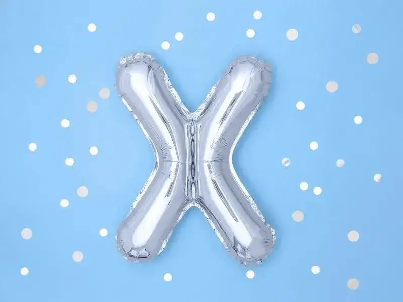 Letter Ballon X Zilver - 35 cm - Ballonnenshop.nl