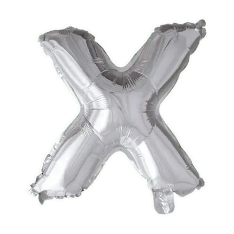 Letter Ballon X - Zilver - 41 cm - Ballonnenshop.nl