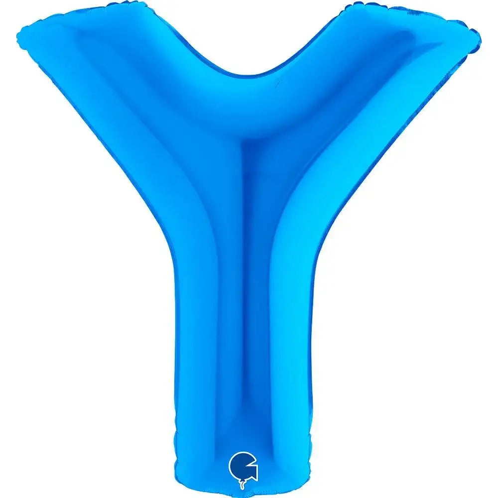 Letter Ballon Y Blauw - 102 cm - Ballonnenshop.nl