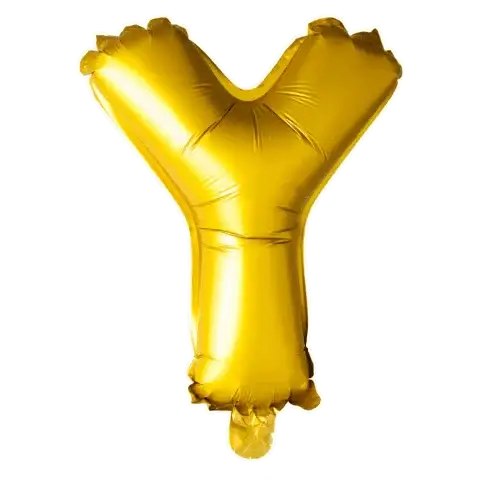 Letter Ballon Y - Goud - 41 cm - Ballonnenshop.nl